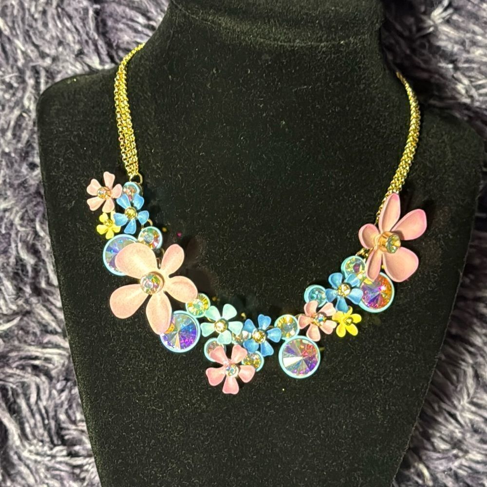 Betsey Johnson Floral cluster necklace